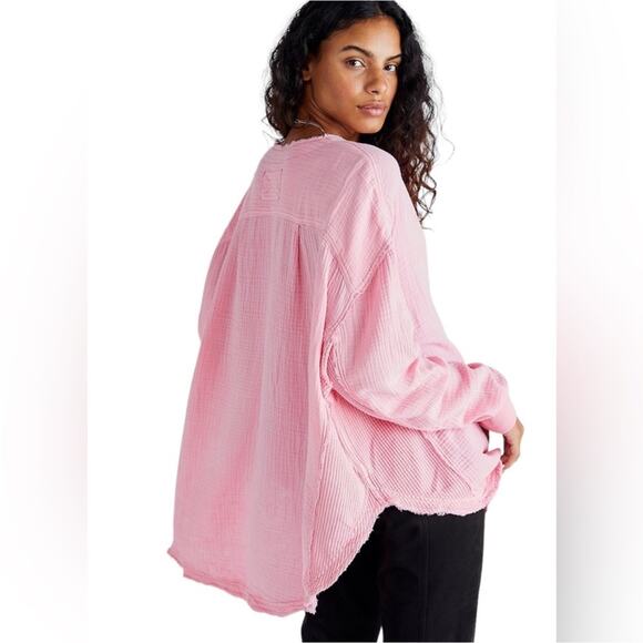 Free‎ People We The Free Palo Santo Pullover Oversized Sz M pink - Picture 2 of 10